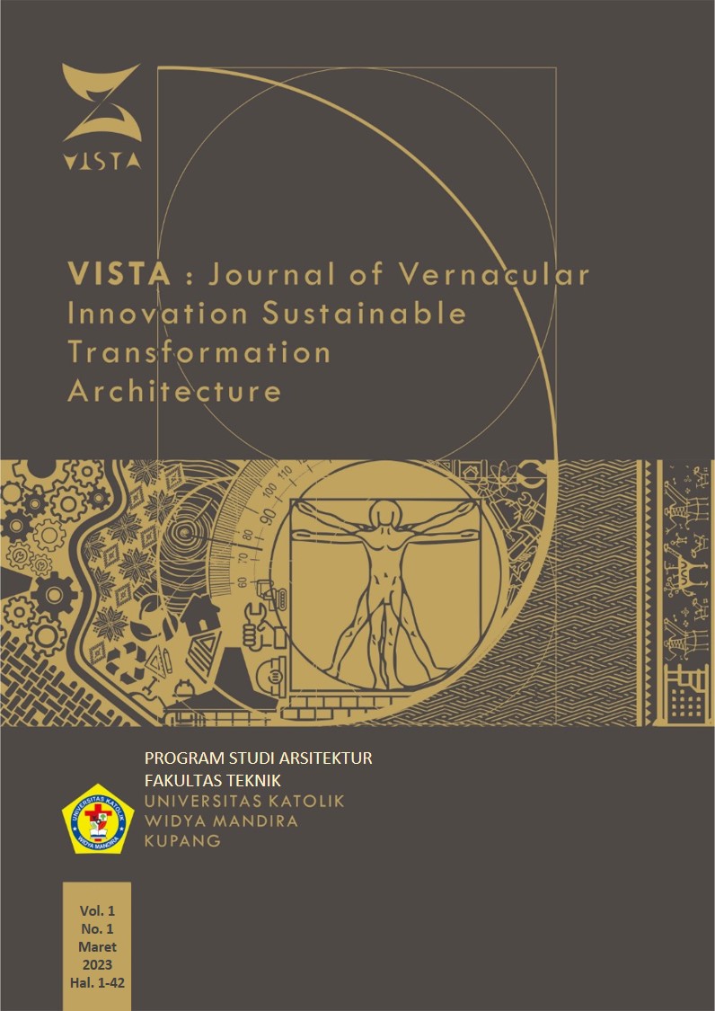 					View Vol. 1 No. 1 (2023): VISTA : Journal of Vernacular Innovation Sustainable Transformation Architecture | Maret 2023
				
