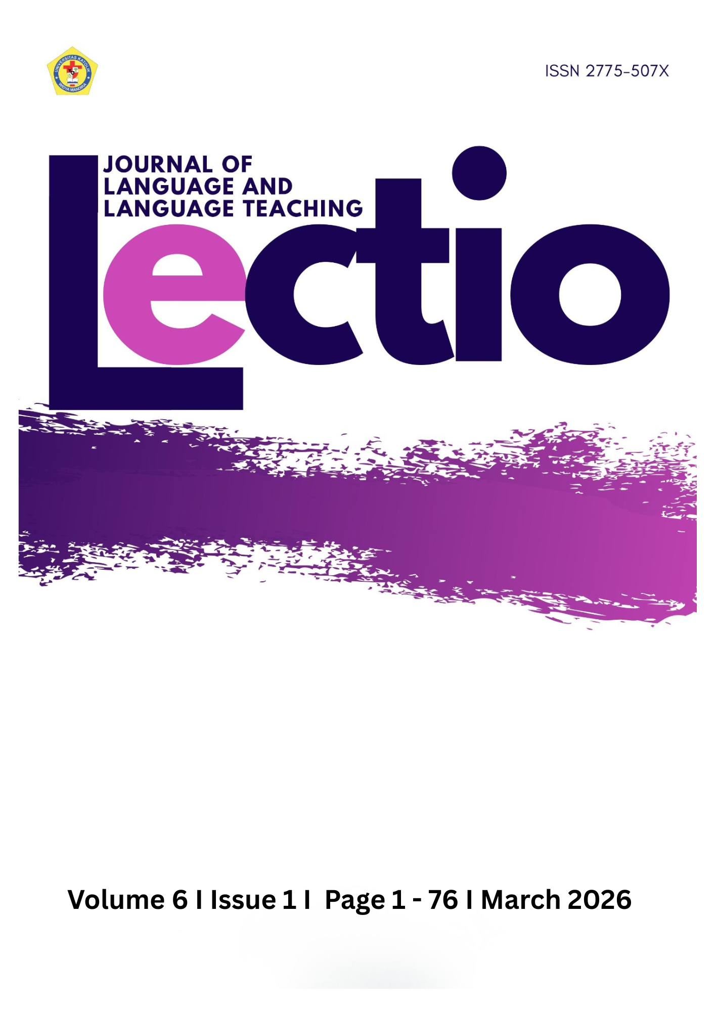 					View Vol. 6 No. 1 (2026): Lectio: Journal of Language and Language Teaching | March 2026 Issue 
				